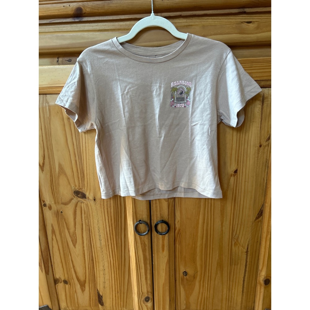 Billabong Womens Tan Dream All Day Graphic T-Shirt Size M New With Tags Tillys